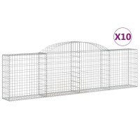 vidaXL Arched Gabion Baskets 10 pcs 118.1