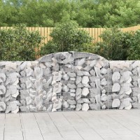 vidaXL Arched Gabion Baskets 3 pcs 118.1