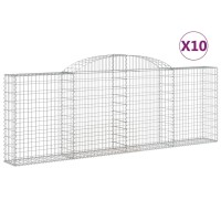 vidaXL Arched Gabion Baskets 10 pcs 118.1