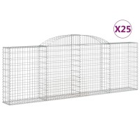 vidaXL Arched Gabion Baskets 25 pcs 118.1