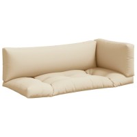 vidaXL Pallet Cushions 3 pcs Beige Fabric