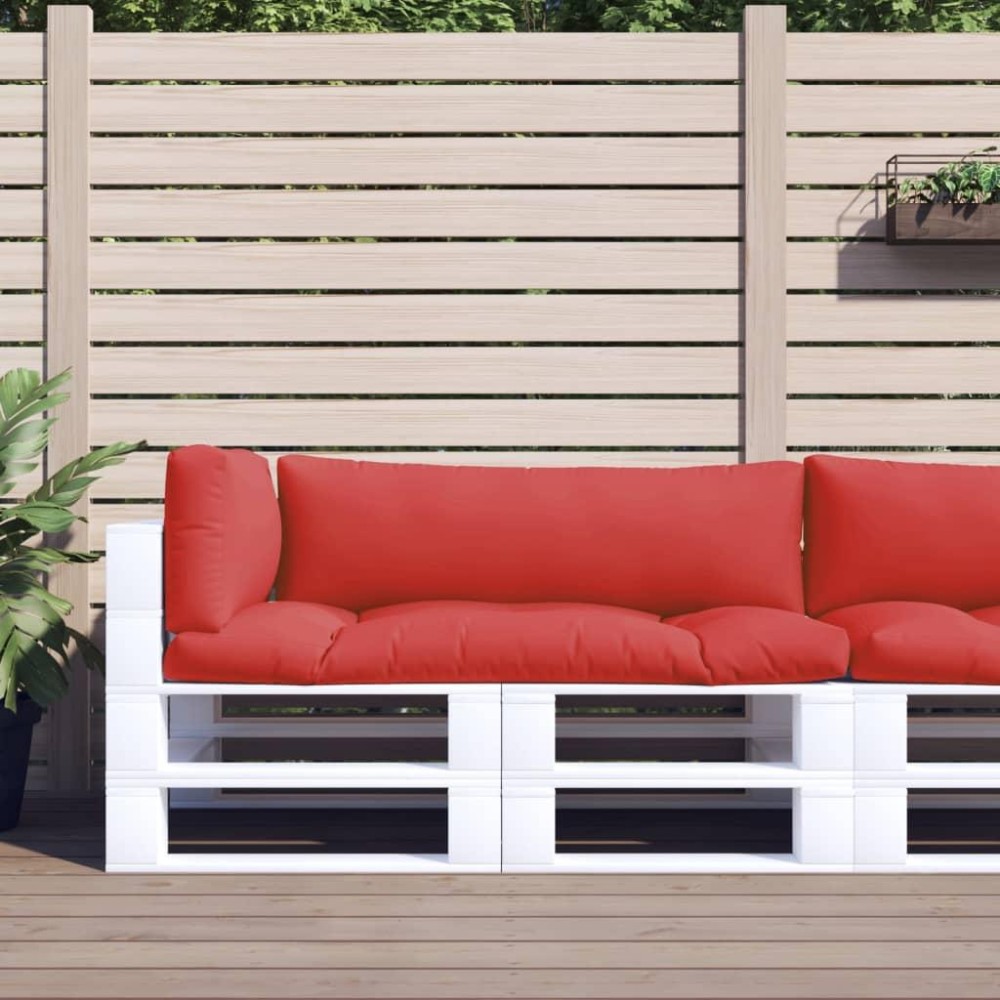 vidaXL Pallet Cushions 3 pcs Red Fabric