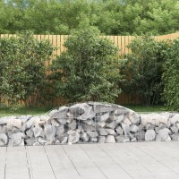 vidaXL Arched Gabion Baskets 3 pcs 118.1