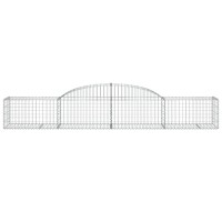 vidaXL Arched Gabion Baskets 3 pcs 118.1