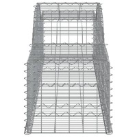 vidaXL Arched Gabion Baskets 3 pcs 118.1