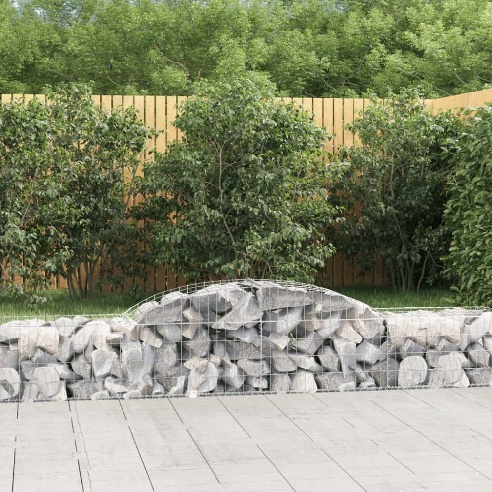 vidaXL Arched Gabion Baskets 8 pcs 118.1