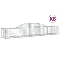 vidaXL Arched Gabion Baskets 8 pcs 118.1