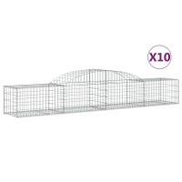 vidaXL Arched Gabion Baskets 10 pcs 118.1