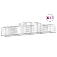 vidaXL Arched Gabion Baskets 12 pcs 118.1