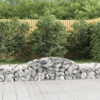 vidaXL Arched Gabion Baskets 17 pcs 118.1