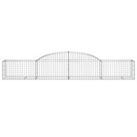 vidaXL Arched Gabion Baskets 17 pcs 118.1