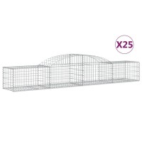 vidaXL Arched Gabion Baskets 25 pcs 118.1