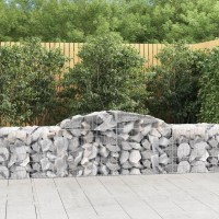 vidaXL Arched Gabion Baskets 2 pcs 118.1