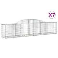 vidaXL Arched Gabion Baskets 7 pcs 118.1