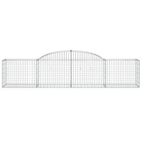 vidaXL Arched Gabion Baskets 9 pcs 118.1