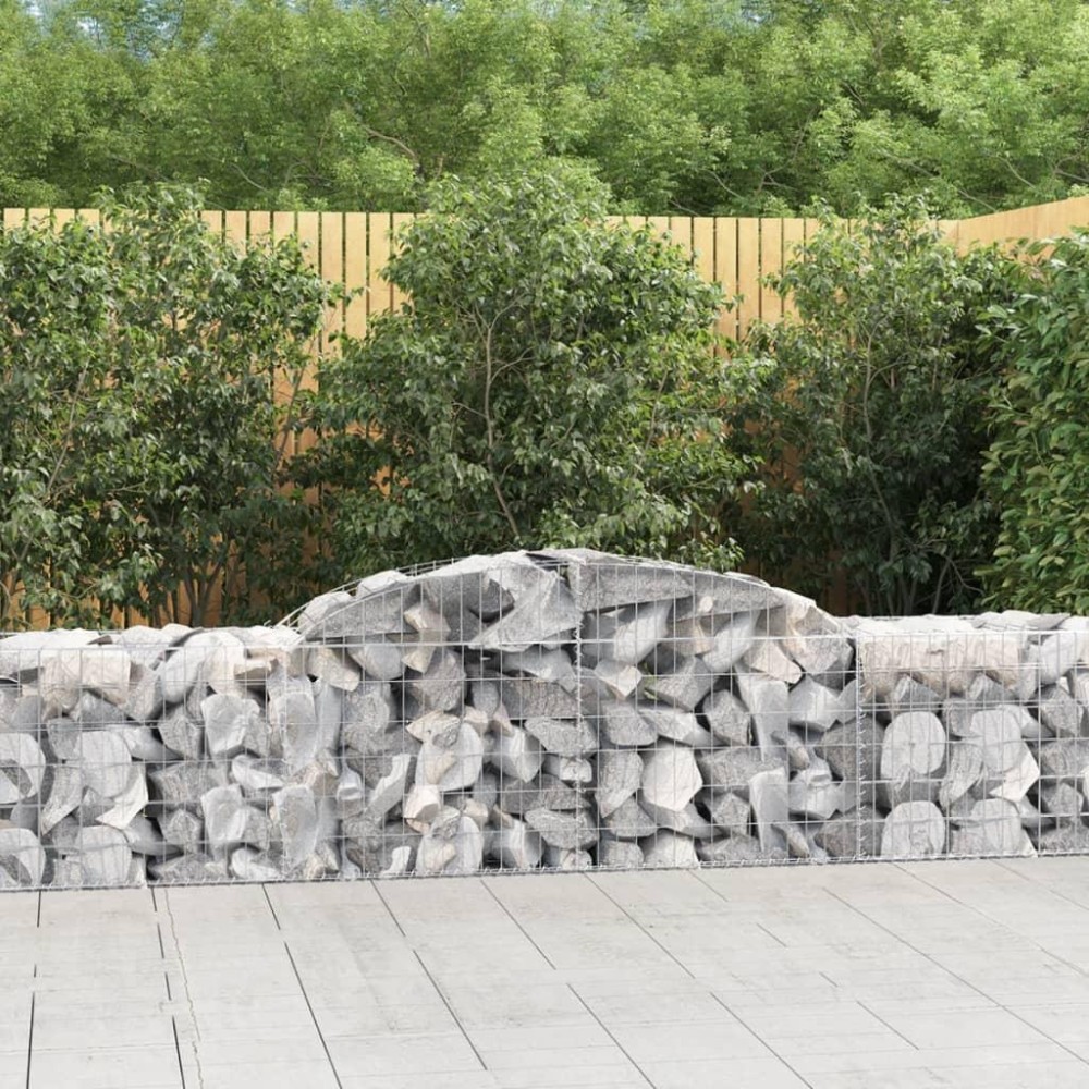 vidaXL Arched Gabion Baskets 10 pcs 118.1