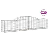 vidaXL Arched Gabion Baskets 20 pcs 118.1