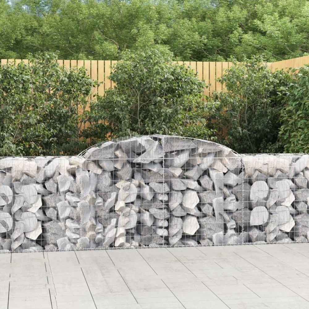 vidaXL Arched Gabion Baskets 12 pcs 118.1