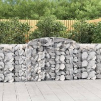 vidaXL Arched Gabion Baskets 3 pcs 118.1