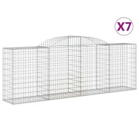 vidaXL Arched Gabion Baskets 7 pcs 118.1