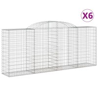 vidaXL Arched Gabion Baskets 6 pcs 118.1