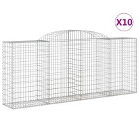 vidaXL Arched Gabion Baskets 10 pcs 118.1