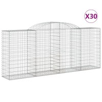 vidaXL Arched Gabion Baskets 30 pcs 118.1