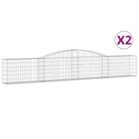 vidaXL Arched Gabion Baskets 2 pcs 157.5