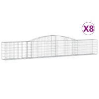 vidaXL Arched Gabion Baskets 8 pcs 157.5