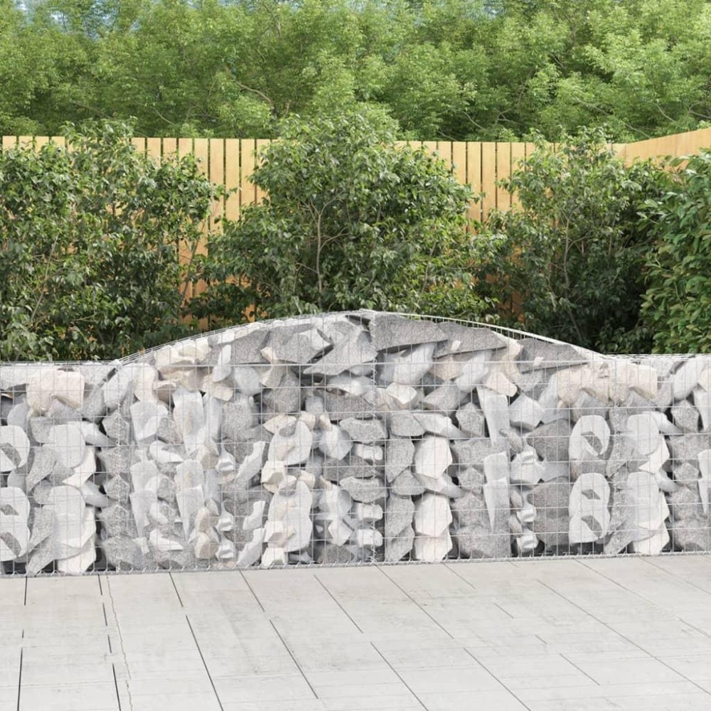 vidaXL Arched Gabion Baskets 2 pcs 157.5