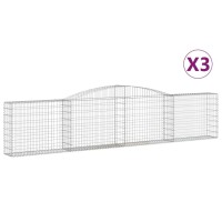 vidaXL Arched Gabion Baskets 3 pcs 157.5