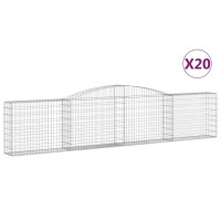 vidaXL Arched Gabion Baskets 20 pcs 157.5