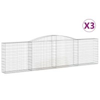 vidaXL Arched Gabion Baskets 3 pcs 157.5