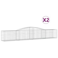 vidaXL Arched Gabion Baskets 2 pcs 157.5