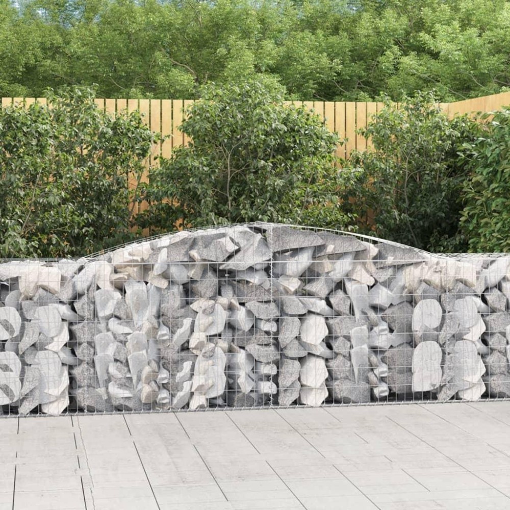 vidaXL Arched Gabion Baskets 7 pcs 157.5