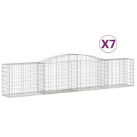 vidaXL Arched Gabion Baskets 7 pcs 157.5