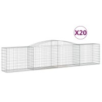 vidaXL Arched Gabion Baskets 20 pcs 157.5