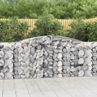 vidaXL Arched Gabion Baskets 2 pcs 157.5