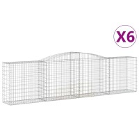 vidaXL Arched Gabion Baskets 6 pcs 157.5