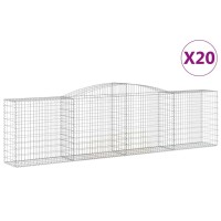 vidaXL Arched Gabion Baskets 20 pcs 157.5