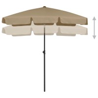 vidaXL Beach Umbrella Taupe 70.9