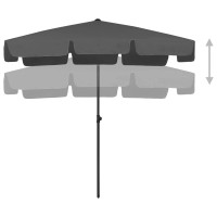 vidaXL Beach Umbrella Anthracite 78.7