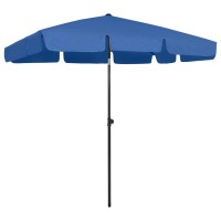 vidaXL Beach Umbrella Azure Blue 78.7