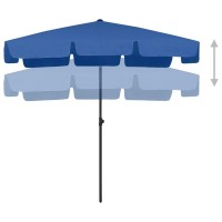 vidaXL Beach Umbrella Azure Blue 78.7