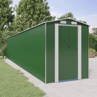 vidaXL Garden Shed Green 75.6