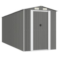 vidaXL Garden Shed Light Gray 75.6