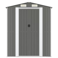 vidaXL Garden Shed Light Gray 75.6