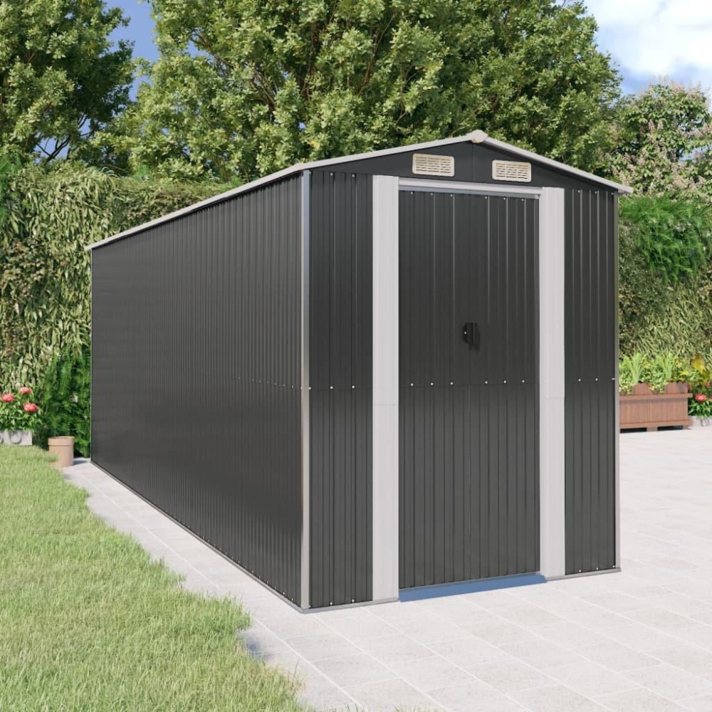 vidaXL Garden Shed Anthracite 75.6