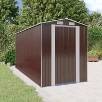 vidaXL Garden Shed Dark Brown 75.6