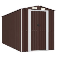 vidaXL Garden Shed Dark Brown 75.6